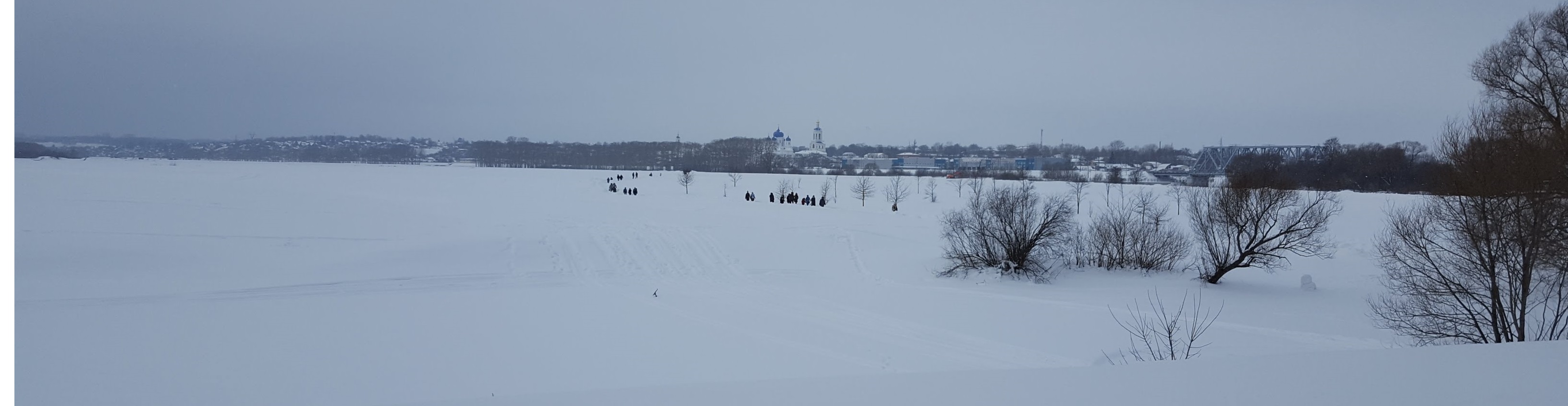 Paysage de neige à Bogolioubovo